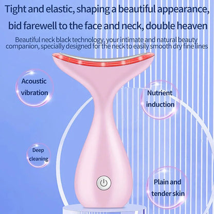 Microcurrent Neck Face Lifting Massagers LED Photon Therapy Neck Wrinkle Skin Tighten Anti Wrinkle Neck Beauty Devices Home Use